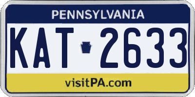 PA license plate KAT2633