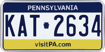 PA license plate KAT2634