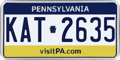 PA license plate KAT2635