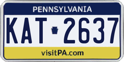 PA license plate KAT2637