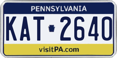 PA license plate KAT2640