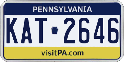 PA license plate KAT2646