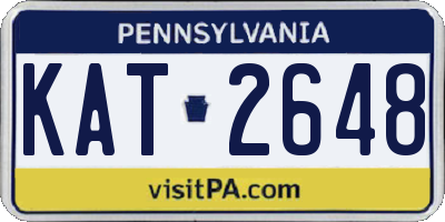 PA license plate KAT2648