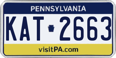 PA license plate KAT2663