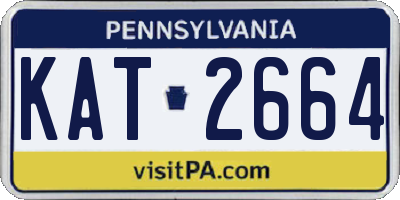 PA license plate KAT2664