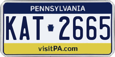PA license plate KAT2665