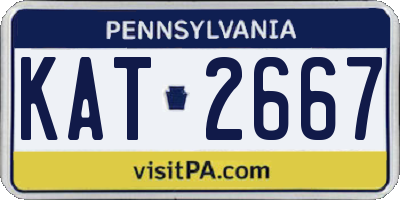 PA license plate KAT2667