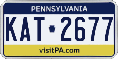 PA license plate KAT2677
