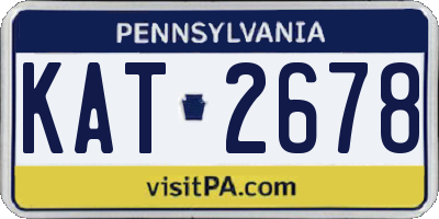 PA license plate KAT2678