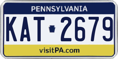 PA license plate KAT2679