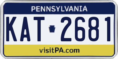 PA license plate KAT2681