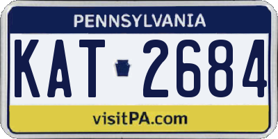PA license plate KAT2684