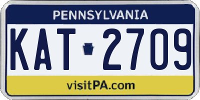 PA license plate KAT2709