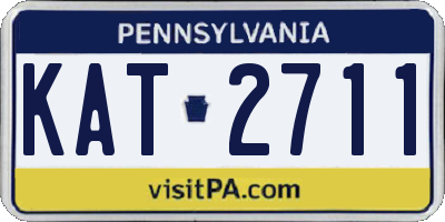 PA license plate KAT2711