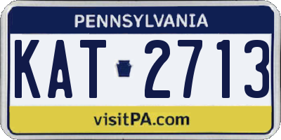PA license plate KAT2713