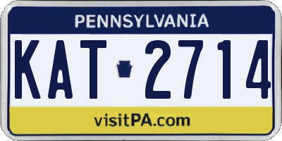 PA license plate KAT2714