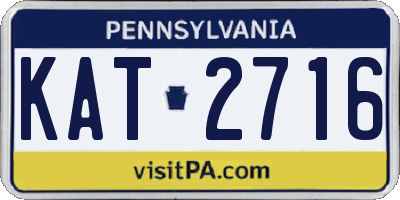 PA license plate KAT2716