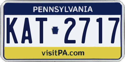 PA license plate KAT2717