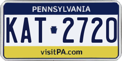 PA license plate KAT2720