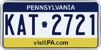 PA license plate KAT2721