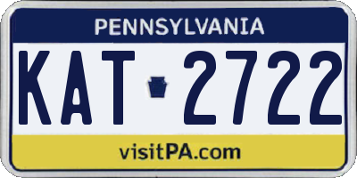 PA license plate KAT2722
