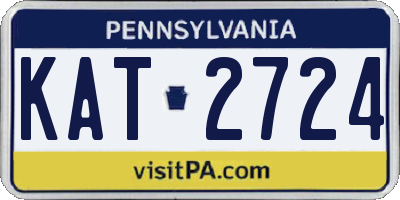 PA license plate KAT2724