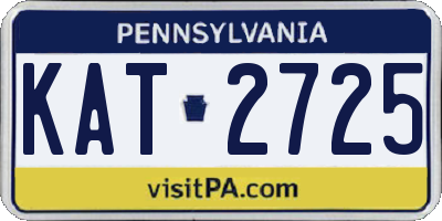 PA license plate KAT2725