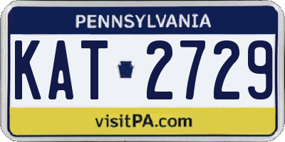 PA license plate KAT2729