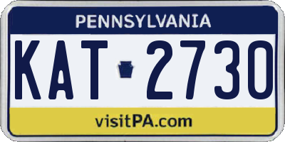 PA license plate KAT2730
