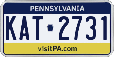 PA license plate KAT2731