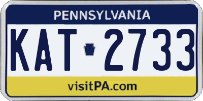 PA license plate KAT2733