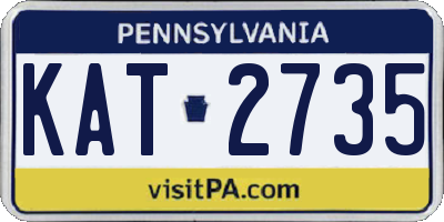 PA license plate KAT2735