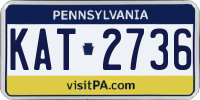 PA license plate KAT2736