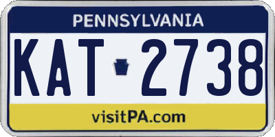PA license plate KAT2738