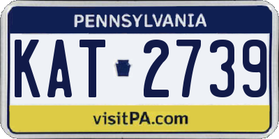 PA license plate KAT2739