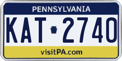 PA license plate KAT2740