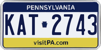 PA license plate KAT2743