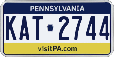 PA license plate KAT2744