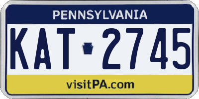 PA license plate KAT2745