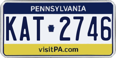 PA license plate KAT2746