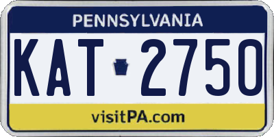 PA license plate KAT2750