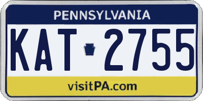 PA license plate KAT2755