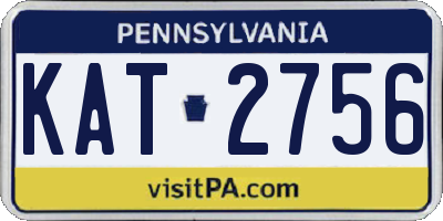 PA license plate KAT2756