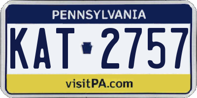 PA license plate KAT2757