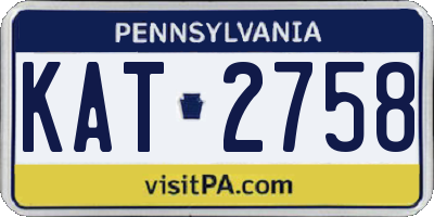 PA license plate KAT2758