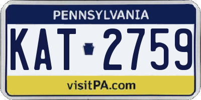 PA license plate KAT2759