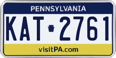 PA license plate KAT2761
