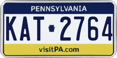 PA license plate KAT2764