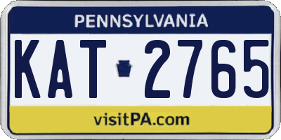 PA license plate KAT2765