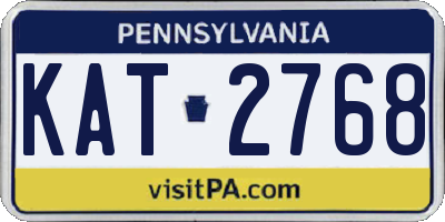 PA license plate KAT2768